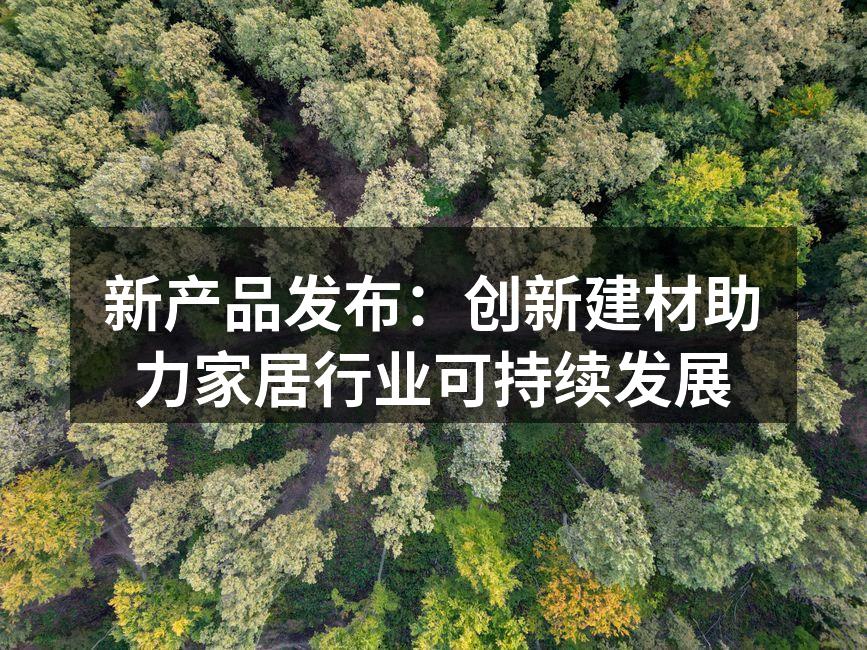 新产品发布：创新建材助力家居行业可持续发展